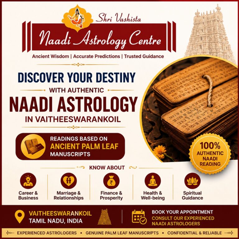 Discover Your Future with the Best Nadi Astrologer in Vaitheeswarankoil – Nadishashtra